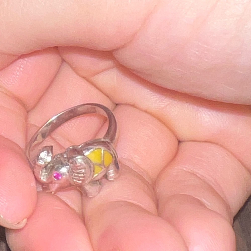 Elephant Sterling Silver Ring - image 5